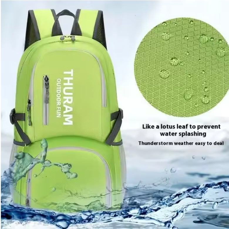 35L Waterproof Foldable Backpack – Lightweight Travel Daypack - Image 4