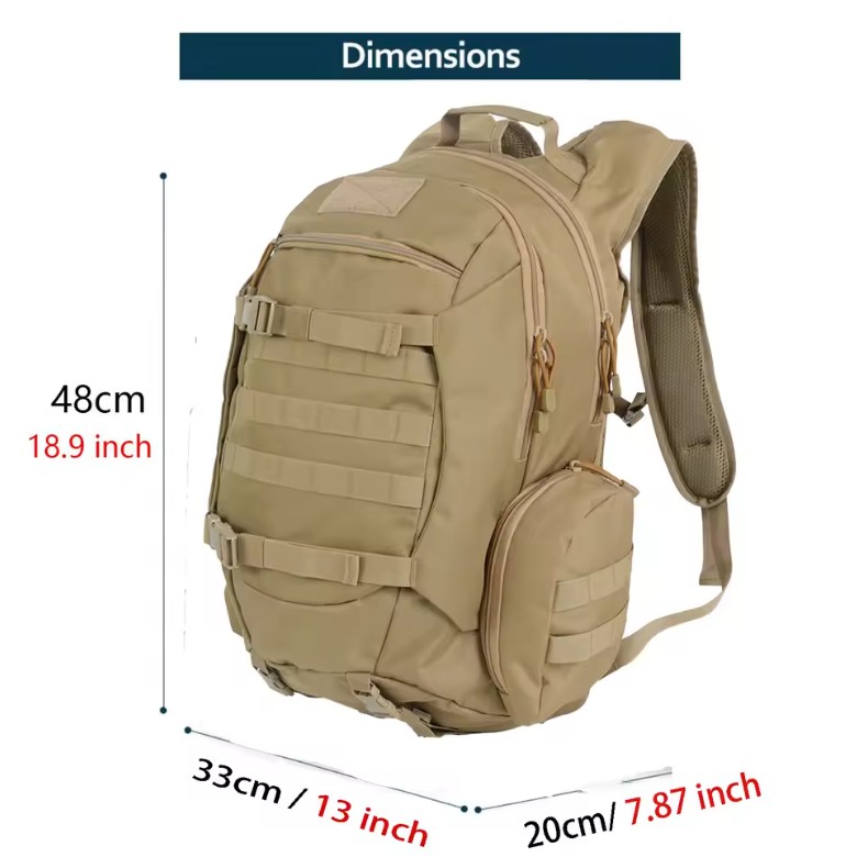 45L Tactical Waterproof Backpack – Outdoor Hiking & Camping Rucksack - Image 5