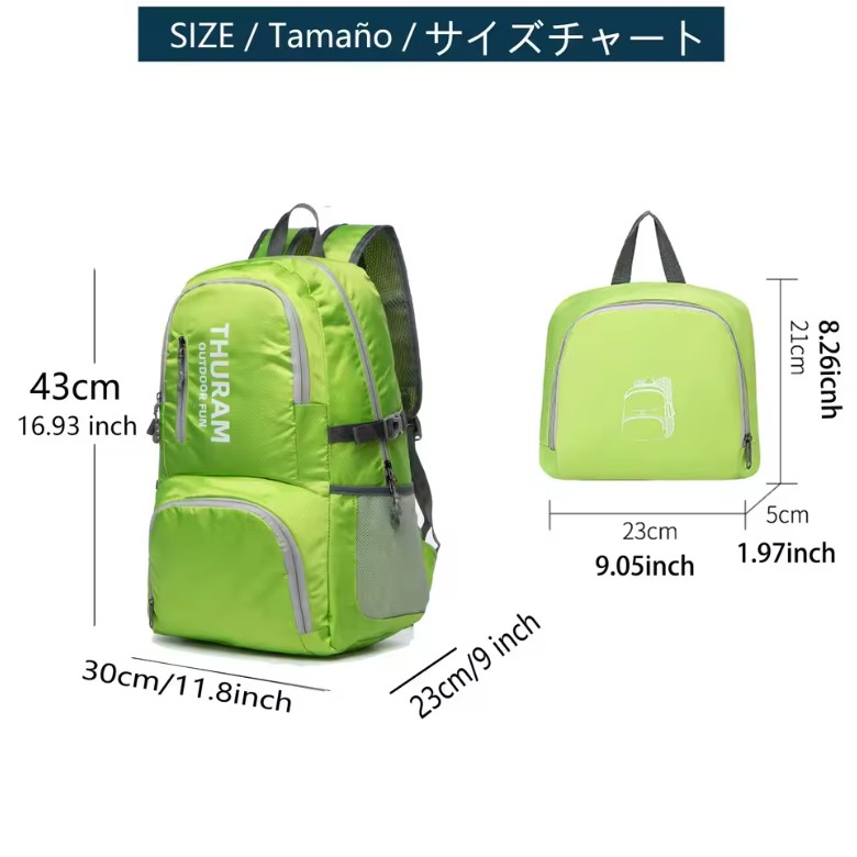 35L Waterproof Foldable Backpack – Lightweight Travel Daypack - Image 6
